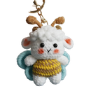 Llavero con foto personalizado - Muñeco de Oveja Amigurumi de Ganchillo, Llavero de Animal de Dibujo