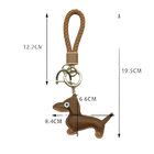 Llavero con Foto Personalizado - Sausage Dog PU Leather Colgante para Llaves, Regalo Original para H