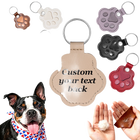 Llavero con foto personalizado de cuero con huella de perro - Regalo único para dueños de mascotas