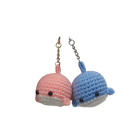 Llavero con Peluche Ballena Tejido a Mano - Accesorio Premium para Bolso y Mochila