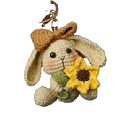 Llavero con Peluche Conejito Tejido a Mano - Premium Crochet Paso a Paso
