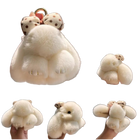 Llavero con Peluche de Conejito Pompón – Accesorio Premium Hecho a Crochet