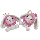 Llavero con Peluche de Conejo Tejido a Mano - Labubu Llavero Precio Premium, Llaveros con Peluches S