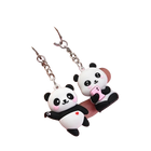 Llavero con peluche Panda Kawaii - Colgante de Bolso Panda con Diseño de Corazón