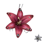 Llavero de Flores Orquídea y Lirio Artesanal - Keychain Premium para Decoración de Bolsos