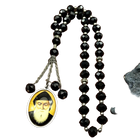 Llavero para Bolso San Charbel - Colgante Religioso de Acero Inoxidable Dorado, Amuleto de Oración p