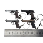 Llavero para moteros: Pistola 92F de aleación, réplica detallada y resistente
