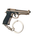 Llavero para moteros: Pistola 92F de aleación, réplica detallada y resistente