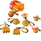 Llavero Personalizado Hamburguesa Cute - Colgante de Resina para Llavero del Día del Padre
