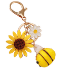 Llaveros Crochet Hechos a Mano - Girasol Tejido para Mujer, Llavero Crochet Original para Bolso y De