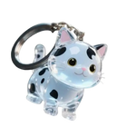 Llaveros Kawaii - Caja Portátil para Guardar Pelo de Gato, Acrílico Transparente con Forma de Animal