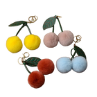 Llaveros Originales para Coche - Conejo Oso Nutria Pompom de Cereza Multicolor - Llavero Coche Premi