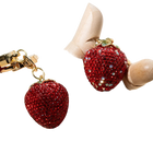 Llaveros Originales para Coche - Fresa de Diamantes Rojos Brillantes, Colgante para Bolso, Llavero E