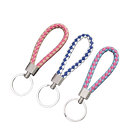 Llaveros originales para coche - Llavero de cuero trenzado hecho a mano, accesorio elegante para bol