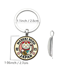 Llaveros Originales para Coche - Maneki Neko Gato de la Suerte Metal Premium Regalo para Mujer