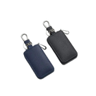 Llaveros originales para coche de cuero - Funda con cremallera para hombre y mujer, regalo premium