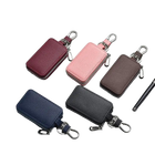 Llaveros originales para coche de cuero - Funda con cremallera para hombre y mujer, regalo premium