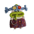 Llaveros Originales para Regalo - Funny Sausage Mouth Girl Crochet Keychain Personalizado