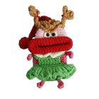 Llaveros Originales para Regalo - Funny Sausage Mouth Girl Crochet Keychain Personalizado