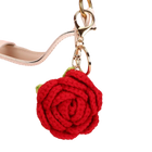 Llaveros Personalizados Sweet Rose Flower - Llavero Crochet Rosa para Parejas, Regalo Artesanal Prem