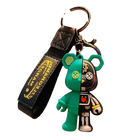 Llavero a Crochet para Hombre - Oso Mecánico de PVC y Cuero, Colgante Robot Moderno