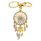 Llavero a Crochet para Hombre Bohemian Dream Catcher Atrapasueños Artesanal con Pluma y Tassel