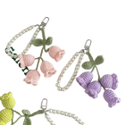 Llavero a Crochet Paso a Paso - Flores Tejidas a Mano, Llavero de Lana Artesanal Premium para Mujer,