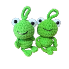 Llavero a Crochet Paso a Paso - Rana Verde Hecho a Mano Amigurumi, Accesorio Ecológico para Mochila,
