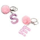 Llavero a crochet paso a paso con pompón glitter y letras doradas – Bag Charm Premium