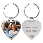 Llavero con Foto Personalizado - Corazón Personalizable con Texto y Foto, Regalo Único para Él o Ell