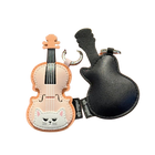 Llavero con Peluche de Gato Guitarra - Violín Piano Música para Amantes de la Música