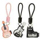 Llavero con Peluche de Gato Guitarra - Violín Piano Música para Amantes de la Música