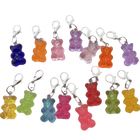 Llavero para Bolso de Osito Traslúcido - 15 Piezas Jelly, Colores Surtidos, Decoración Charm Premium