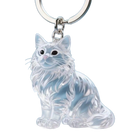 Llavero para Bolso Gato Transparente: Guarda Recuerdos de Mascotas, Charm Premium
