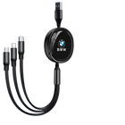 Llavero para llaves de coche BMW M a Crochet: Cable USB Carga Rápida 3 en 1 – Metal y ABS Premium