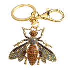 Llaveros Bonitos para Mujer - Colgante Abeja Vintage Cristal y Rhinestone, Llavero Elegante para Bol