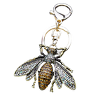Llaveros Bonitos para Mujer - Colgante Abeja Vintage Cristal y Rhinestone, Llavero Elegante para Bol