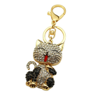 Llaveros Bonitos para Mujer - Llavero Gato Cartoon con Rhinestones Dorados, Regalo Elegante y Origin