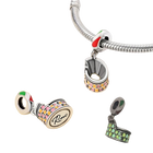 Llaveros Charms de Plata 925: Torre Eiffel, Coliseo, Arco del Triunfo - Luminosos y Elegantes