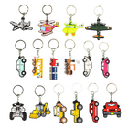 Llaveros Originales para Coche - Set de 16 Vehículos Tren, Helicóptero, Avión, Accesorios Clave Prem