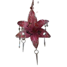 Llaveros Personalizados con Orquídea Mariposa y Borla - Llavero de Flor Púrpura