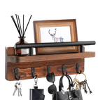 Private Key de tu Llavero - Organizador de Pared Premium con 5 Ganchos de Madera