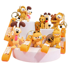 Set de Llaveros con Peluches Originales Garfield & Odie 3D Silicona - Regalo Divertido