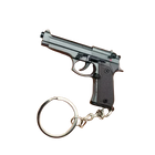 Llavero para moteros: Pistola 92F de aleación, réplica detallada y resistente