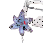 Llaveros Personalizados con Orquídea Mariposa y Borla - Llavero de Flor Púrpura