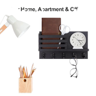 Llaveros Personalizados Metal - Perchero de Pared con Estante para Correo y 5 Ganchos