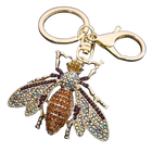 Llaveros Bonitos para Mujer - Colgante Abeja Vintage Cristal y Rhinestone, Llavero Elegante para Bol