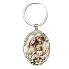 Llaveros Originales para Coche - Diseño Retro Virgen María con Gema del Tiempo, Llavero Premium para