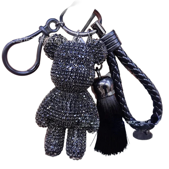 Bag Charm Exclusivo: Llavero Gloomy Bear con Pedrería DIY para Bolsos