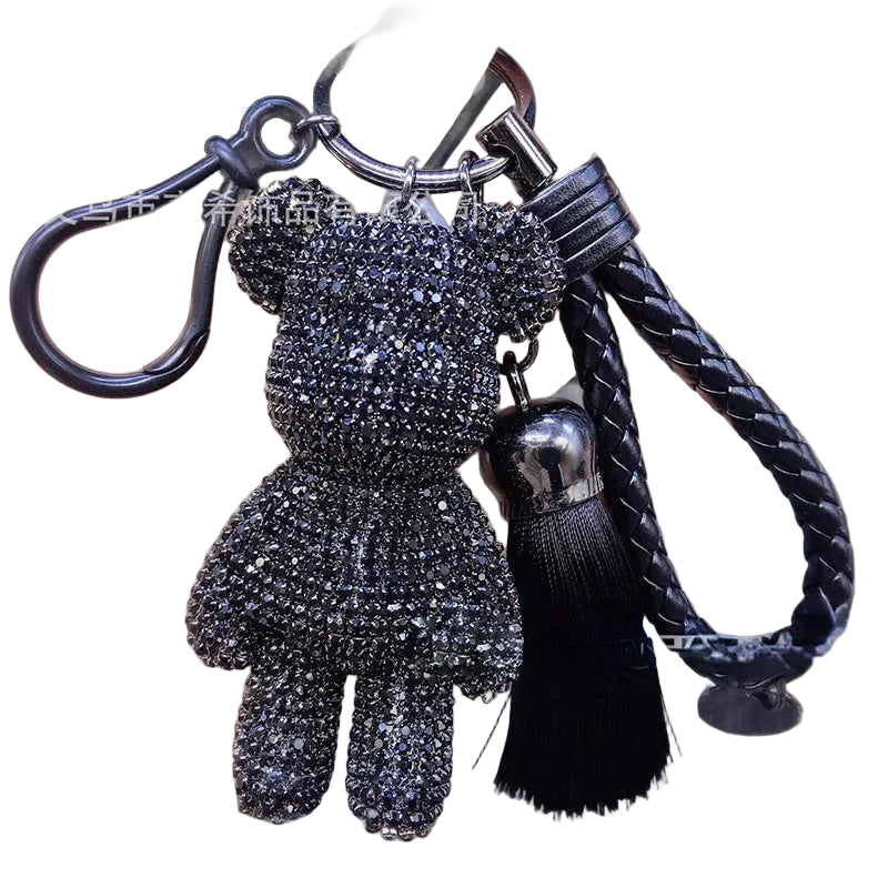 Bag Charm Exclusivo: Llavero Gloomy Bear con Pedrería DIY para Bolsos